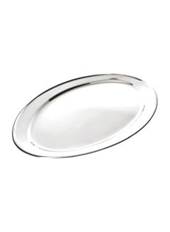 Buy Stainless Steel Oval Tray Silver in UAE