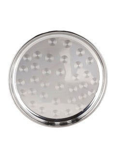 Buy Round Tray Plain 40Cm Made In India Silver in UAE