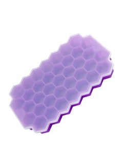 Buy 37-Hole Ice Cube Tray With Lid Purple/Clear 20.5x12x2cm in Egypt