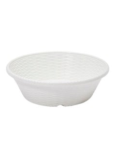 Buy Melamine Round Serving Basket White 9inch in UAE