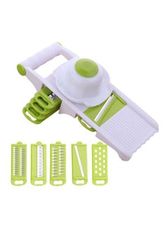 Buy Multi-Functional Fruit And Vegetable Grater Green/White 28.5x7.5x12cm in UAE