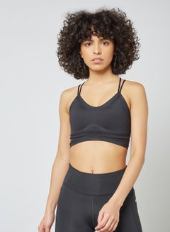 Buy Medium Support Yoga Bra Black/White in UAE