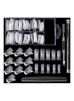 Buy Nail Tips Clip And Dual Nail Forms Set Include 10 Piece Poly Gel Quick Building Nail Tips Clip 100 Piece Clear Acrylic Nail Tips Multicolour in Egypt