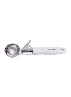 Buy Ice Cream Scoop White/Silver 25cm in Saudi Arabia