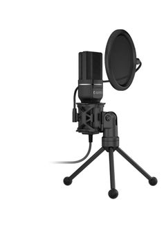 Buy Computer Game Recording Condenser Microphone with Pop Filter And Tripod Stand SF-777 SF-777 Black in UAE