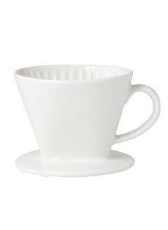 اشتري Porcelain Coffee Dripper Mug White 11.5 x 9.5centimeter في الامارات