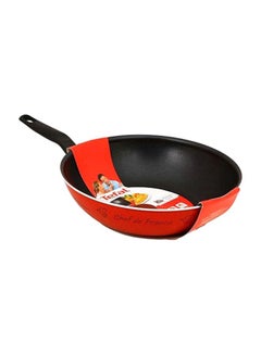 Buy Essential Chef De France Wok Pan Red/Black 28cm in Saudi Arabia