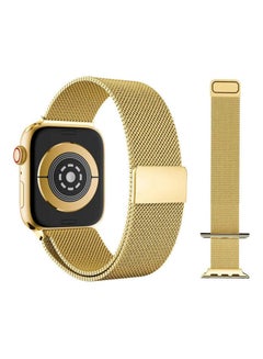 اشتري Replacement Watchband For Apple Watch Series 6/SE/5/4 40mm - 3/2/1 38mm 40ملليمتر ذهبي في الامارات