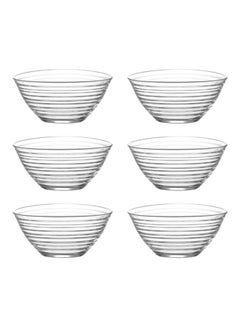 Buy 6-Piece Serving Bowl Set Clear 6x300ml in Saudi Arabia