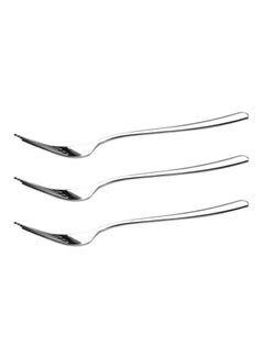 Buy 3Pcs Dinner Fork 100% Food Grade Stainless Steel 20Cm Silver in UAE