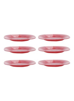 Buy 6-Piece Value Pack Constellation Dessert Plate Set Red 6x18cm in UAE