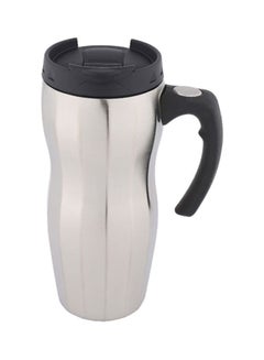 Buy Stainless Steel Travel Mug Silver/Black in Saudi Arabia