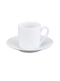 Buy Corona Coffee Cup With Saucer white 15.5 x 15.5 x 7.5cm in UAE