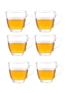 Buy 6-Piece Tea Cup Set Clear in UAE