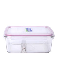 Buy Rectangular Container With Separator Clear 18 x 18 x 6cm in UAE