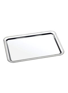 Buy Buena Rectangular Stainless Steel Tray Silver 49x33cm in Egypt