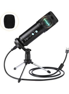 Buy Portable Radio Directional Podcast Condenser Microphone Kit ANY0059 Black in UAE