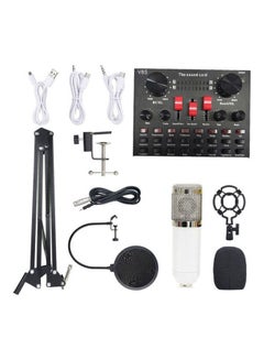 Buy Multi-functional Live Sound Card BM800 Professional Studio Broadcasting Microphone Set ANY0074 Multicolour in UAE