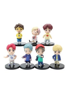 Buy 7-Piece BTS Inspired Mini Idol Figures 6cm in Saudi Arabia