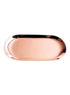 Buy Oval Shape Plate Rose Gold 18x8cm in Saudi Arabia
