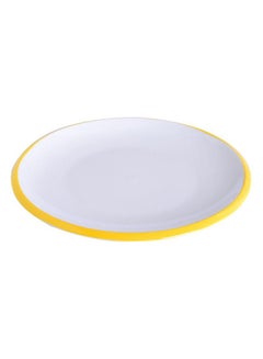 Buy Watanabe Shallow Plate White/Yellow 8inch in Saudi Arabia