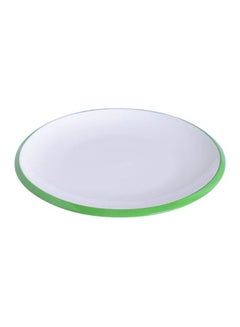 Buy Watanabe Shallow Plate White/Green 8inch in Saudi Arabia