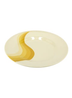 Buy Melamine Super Rays Flat Plate Beige 10inch in UAE