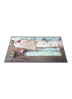 Buy Wooden Gift Tray Brown/Blue/Pink 25x39cm in Saudi Arabia