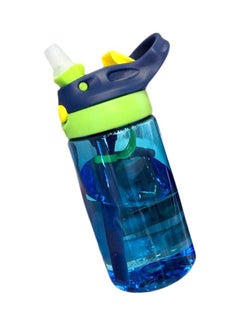 Buy Feeding Straw Drinking Water Bottle Blue/Green/Yellow 500ml in UAE