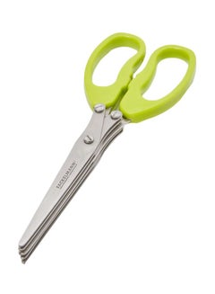 Buy Kitchen Herb Scissor With 10 Blade Comb Multicolour 19cm in UAE