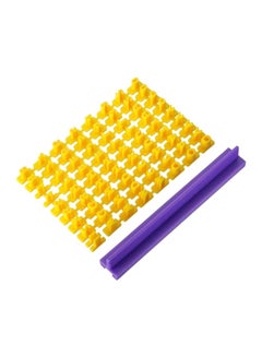 Buy Alphabet Number Letter Cookie Biscuit Kitchen Accessories Mold Yellow/Purple 9X7.5X0.5 cm in UAE