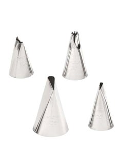 Buy 4-Piece Ruffles Tip Set Silver in UAE