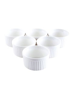 Buy 6-Piece Ramekin White 9x9x5cm in UAE