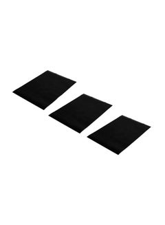 Buy 3-Piece Grill Mat Set Black 50cm in UAE