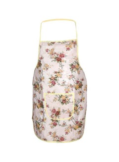 Buy Floral Printed Apron Pink/Green/Yellow 76x58cm in Saudi Arabia