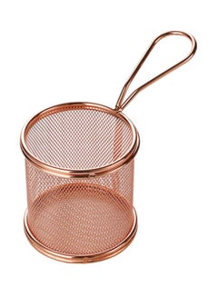 Buy Stainless Steel Round Mini Deep Frying Basket Rose Gold 9x9cm in UAE