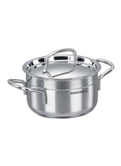 Buy Sturdy And Durable Exclusive Shaped Lightweight Easy To Handle Alfa Casserole With Lid Silver 22x12cm in UAE