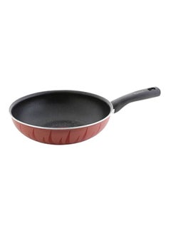 Buy Non-Stick Wok Pan Black/Red 32cm in UAE