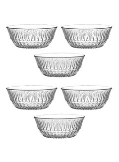 Buy 6-Piece Serving Bowl Set Clear 6x345ml in Saudi Arabia