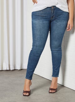 Buy Plus Size Super Slim Fit Jeans Dark Denim in Saudi Arabia