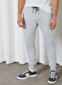 Buy Basic Sweatpants Light Grey Melange in Saudi Arabia