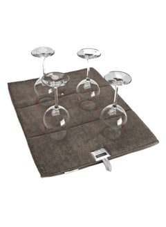 Buy Glass Drying Mat Grey 38x50cm in Saudi Arabia