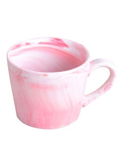 Buy Ceramic Mug Pink/White in Saudi Arabia
