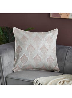 Buy Regency Damask Jacquard Cushion Cover Pink 65 x 65cm in Saudi Arabia