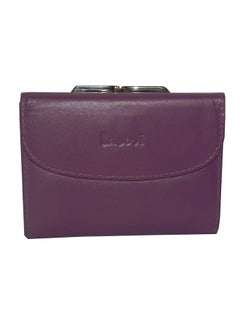 Buy Genuine Leather Ladies Wallet Dark Purple in UAE