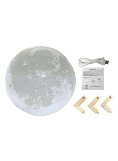 اشتري Room Decoration 3D Print Moon Light أبيض 10x25 سنتيمتر في الامارات