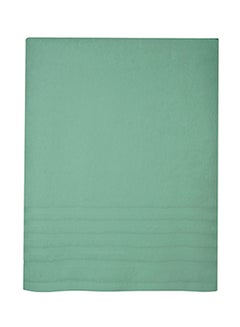 Buy 2-Piece 100% Cotton Smart Twist Large Bath Towel Set Green 90x150cm in Saudi Arabia