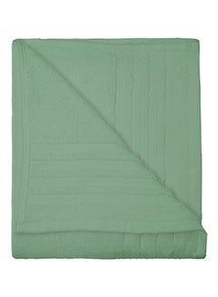 Buy 2-Piece 100% Cotton Smart Twist Large Bath Towel Set Green 70x130cm in Saudi Arabia