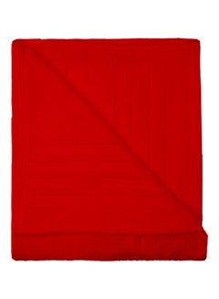 Buy 2-Piece 100% Cotton Smart Twist Large Bath Towel Set Red 70x130cm in Saudi Arabia