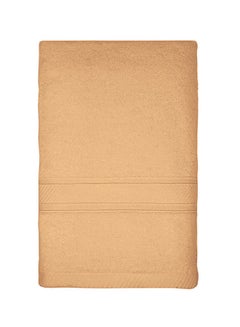 Buy 2-Piece 100% Cotton 500 GSM Plush Towel Set Beige 70x140cm in Saudi Arabia